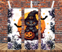 Black Cat - Tumbler Wrap - Sublimation Transfers