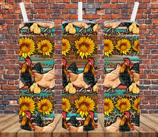 Country Chickens - Tumbler Wrap Sublimation Transfers