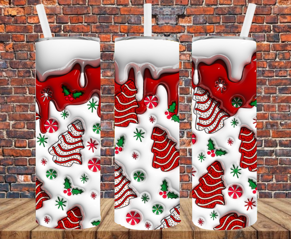 Christmas Snack Cakes - Tumbler Wrap - Sublimation Transfers