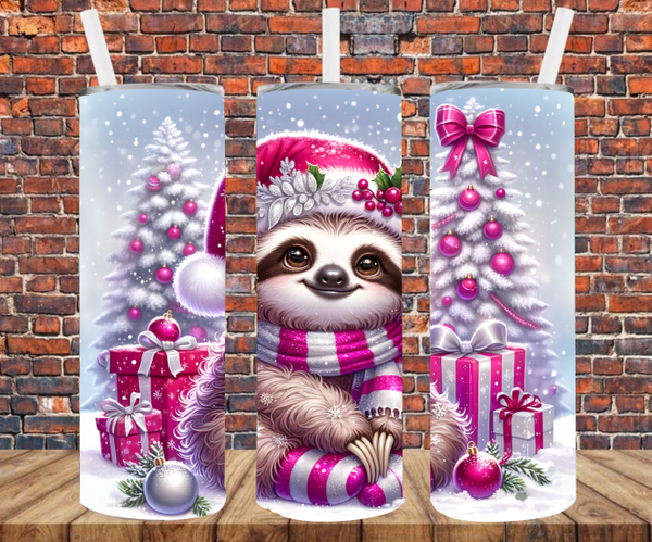 Christmas Sloth - Tumbler Wrap - Sublimation Transfers
