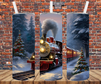 Christmas Train - Tumbler Wrap - Vinyl Transfers