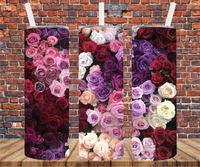 Roses - Tumbler Wrap - Vinyl Transfers