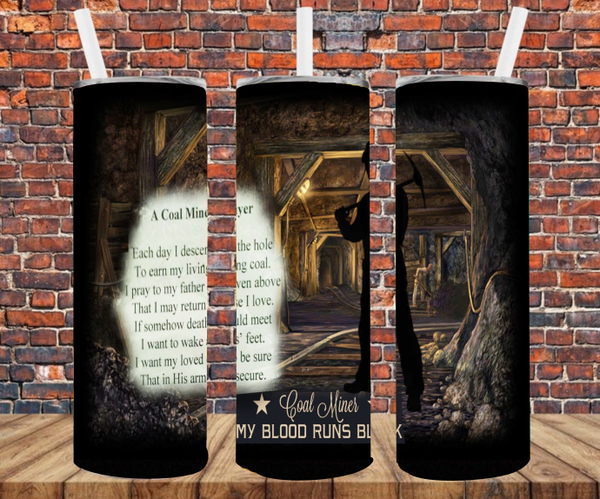 Coal Miner's Prayer - Tumbler Wrap,  Sublimation Transfers