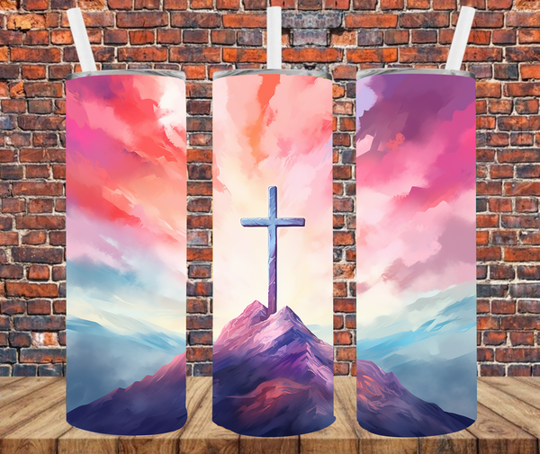 Cross - Tumbler Wrap - Sublimation Transfers