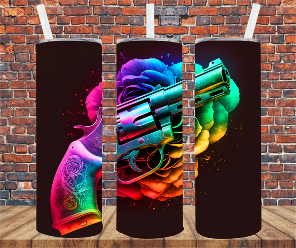 Rose Pistol - Tumbler Wrap - Sublimation Transfers