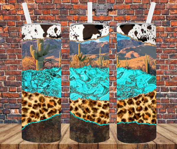 Western Design - Tumbler Wrap - Sublimation Transfers