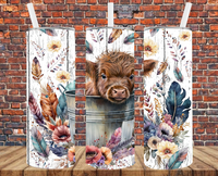 Country Cow - Tumbler Wrap - Vinyl Transfers