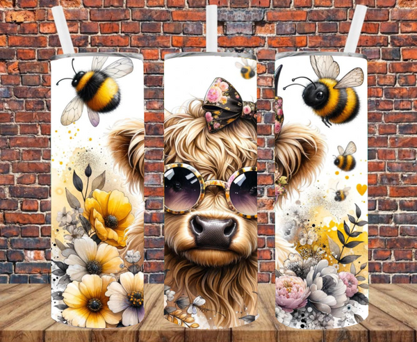 Sassy Country Cow - Tumbler Wrap - Sublimation Transfers