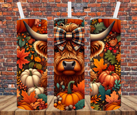 Autumn Cow - Tumbler Wrap - Sublimation Transfers