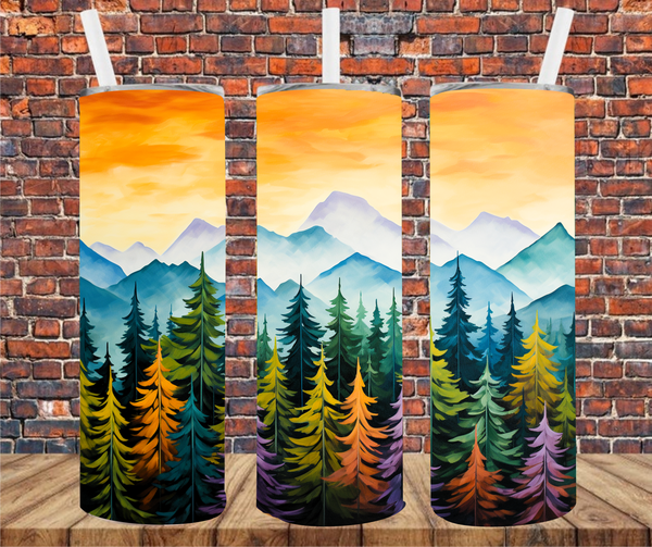 Colorful Forest - Tumbler Wrap - Sublimation Transfers