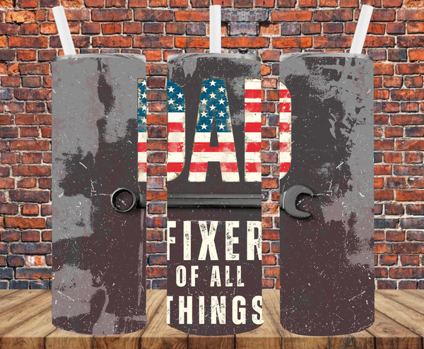 DAD Fixer Of All Things - Tumbler Wrap - Sublimation Transfers