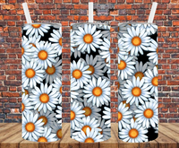 Floral Daisy - Tumbler Wrap - Sublimation Transfers