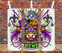 Dancing With My Krewe - Tumbler Wrap - Vinyl Transfers