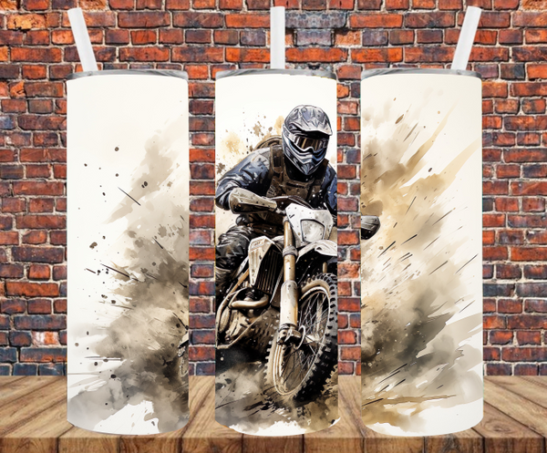 Dirt Bike Mototcross - Tumbler Wrap - Sublimation Transfers