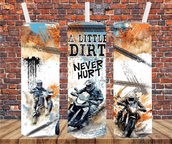 Dirt Never Hurt Motorcross - Tumbler Wrap - Sublimation Transfers