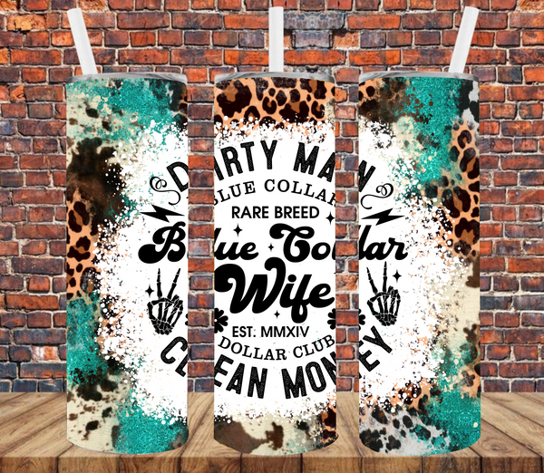 Blue Collar Wife - Tumbler Wrap - Sublimation Transfers