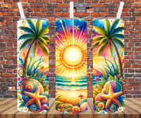 Beach Scene - Tumbler Wrap - Sublimation Transfers