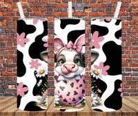 Easter Cow - Tumbler Wrap - Vinyl Transfers