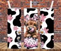 Easter Cow - Tumbler Wrap - Vinyl Transfers