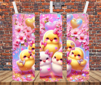 Easter Chicks - Tumbler Wrap - Vinyl Transfers