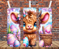 Easter Country Cow - Tumbler Wrap - Sublimation Transfers