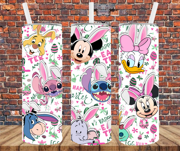 Easter Characters - Tumbler Wrap - Vinyl Transfer