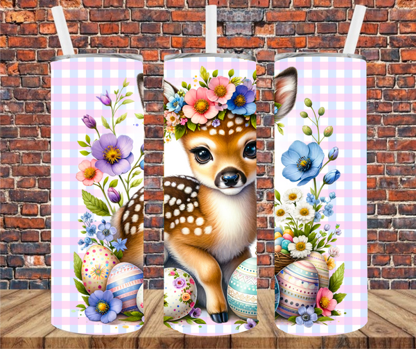 Easter Fawn - Tumbler Wrap - Sublimation Transfers