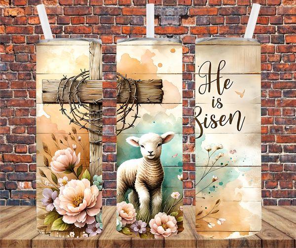 He Is Risen - Tumbler Wrap - Vinyl Transfer