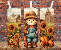 Fall Scarecrow - Tumbler Wrap - Vinyl Transfers