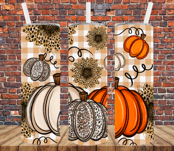 Fall Pumpkins - Tumbler Wrap Vinyl Transfers