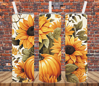 Fall Pumpkin - Tumbler Wrap - Vinyl Transfers