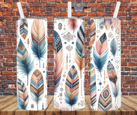 Boho Feathers - Tumbler Wrap - Sublimation Transfers