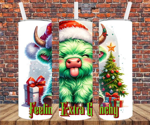 Feeling Extra Grinchy - Tumbler Wrap - Sublimation Transfer