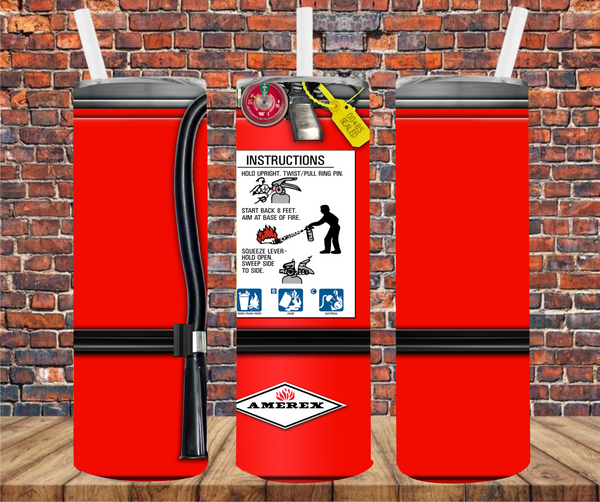 Fire Extinguisher - Tumbler Wrap - Sublimation Transfers