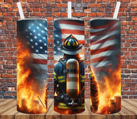 Firefighter - Tumbler Wrap - Sublimation Transfers