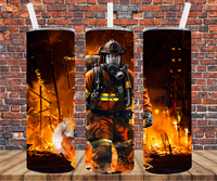 Firefighter - Tumbler Wrap Sublimation Transfers