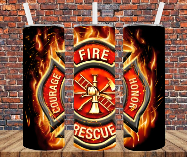 Fire Dept - Tumbler Wrap Sublimation Transfers