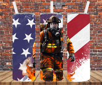 Firefighter - Tumbler Wrap Sublimation Transfers