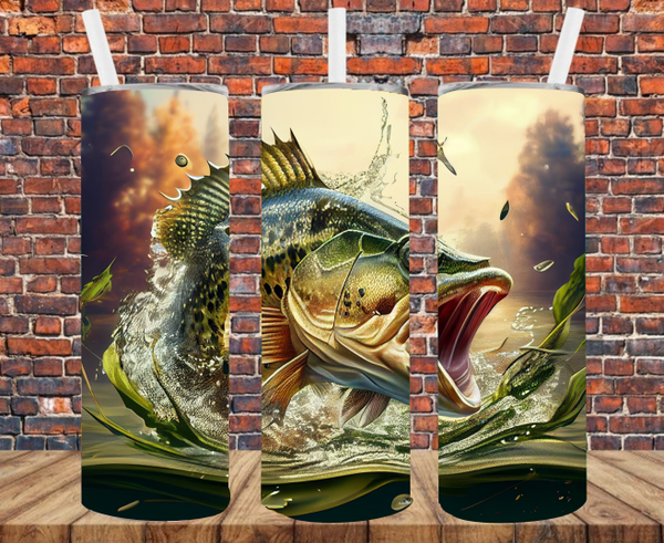 Large Fish - Tumbler Wrap - Sublimation Transfers