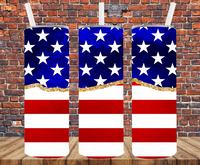 American Flag - Tumbler Wrap - Sublimation Transfers