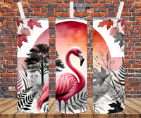 Flamingo - Tumbler Wrap - Vinyl Transfers