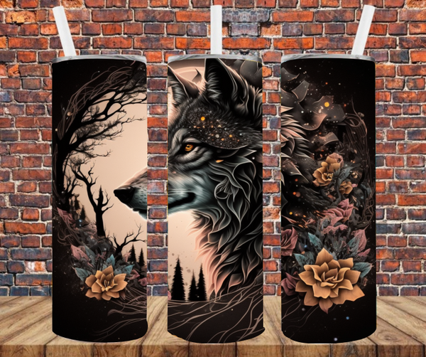 Wolf - Tumbler Wrap - Sublimation Transfers