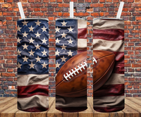 Patriotic Football - Tumbler Wrap - Vinyl Transfers