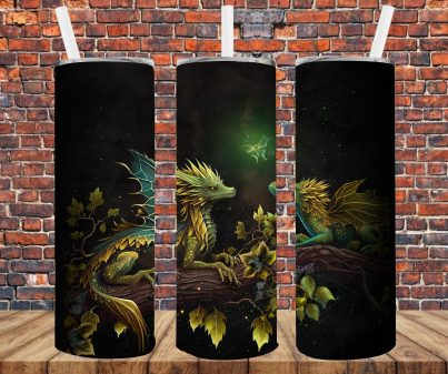 Forest Dragons - Tumbler Wrap - Sublimation Transfers