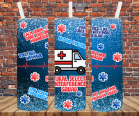 Funny Paramedic EMS - Tumbler Wrap - Sublimation Transfers