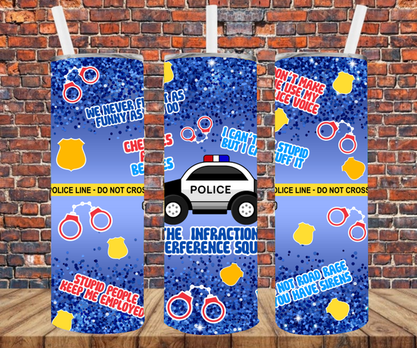 Funny Police - Tumbler Wrap - Sublimation Transfers