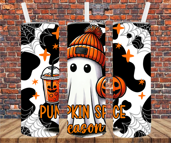 Pumpkin Spice Season Ghost - Tumbler Wrap - Sublimation Transfers