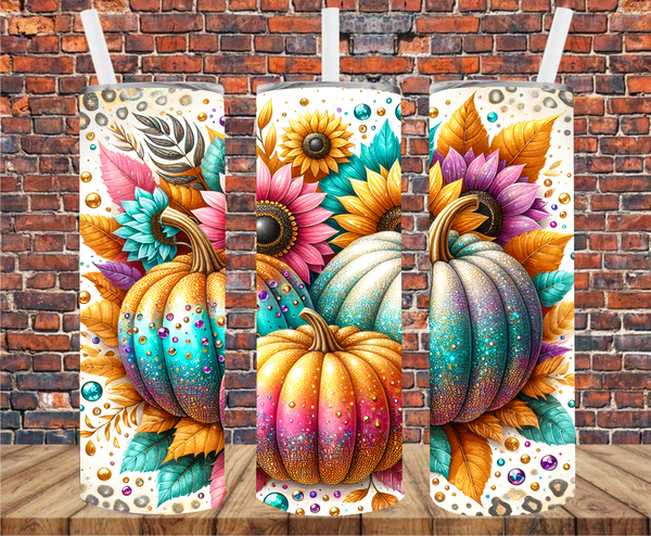 Colorful Pumpkins - Tumbler Wrap - Sublimation Transfers