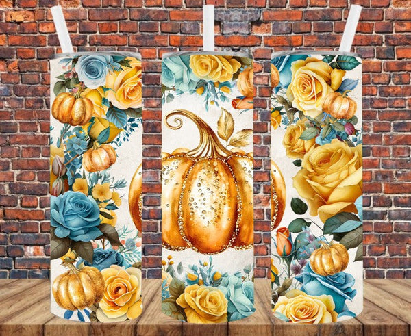 Pumpkin - Tumbler Wrap - Vinyl Transfers