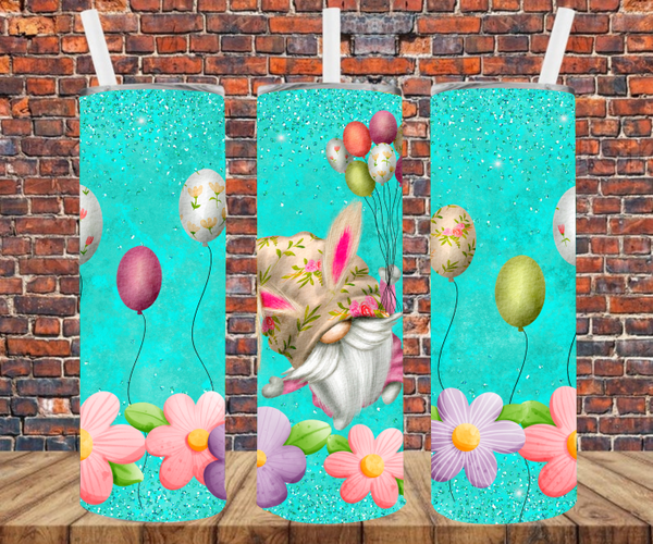Gnome Easter Bunny - Tumbler Wrap - Sublimation Transfers